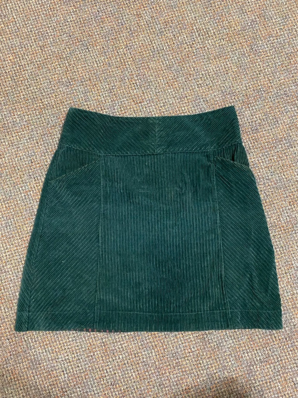 Emerald Green Velvet Maeve Anthropologie Mini Skirt 6